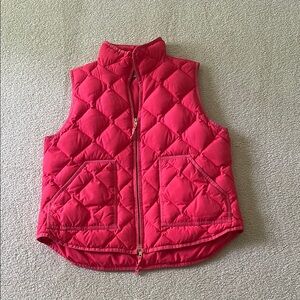 J. Crew Red Quilted Vest